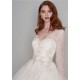 Long Sleevess V neck Ivory Short Lace Summer Wedding Dress