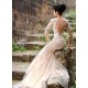 Mermaid Long Sleeves Ivory Lace Wedding Dresses Modern Sheer Tulle See Through Back Evening Dresses