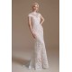 High Collar Lace Long Cap Sleeves Mermaid Wedding Dress | Ballbella Design