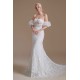 Sweetheart Detachable Bubble Sleeves Lace Mermaid Wedding Dress | Ballbella Design