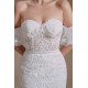 Sweetheart Detachable Bubble Sleeves Lace Mermaid Wedding Dress | Ballbella Design