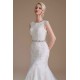 Jewel Lace Cap Sleeves Lace Mermaid Wedding Dress | Ballbella Design