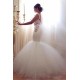 Lace Mermaid Tulle Bridal Gowns Open Back Sleeveless Modern Bridal Gowns Online