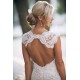 Classic Full Lace Wedding Dress Open Back Sleeveless Summer Bridal Gowns