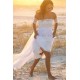 Sleeveless A Line Floor Length Off the Shoulder Lace Chiffon Wedding Dresses