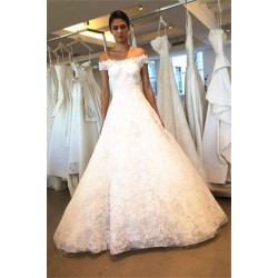 New Arrival Off the shoulder Lace A line Wedding Dress