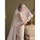 Lace One-Tier Tulle Veils Applique Waterfall Wedding Veils