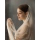 One-Tier Pearls Cut Edge Drop Wedding Veils