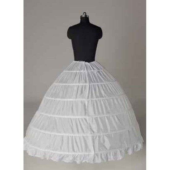 White Taffeta Full Gown Slip Bridal crinoline Wedding Petticoat