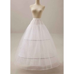 White Ball Gown crinoline 2 hoop 2 Tier bridal slip Wedding Petticoat