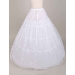 White Ball Gown Style Bridal Petticoat with Drawstring Waist