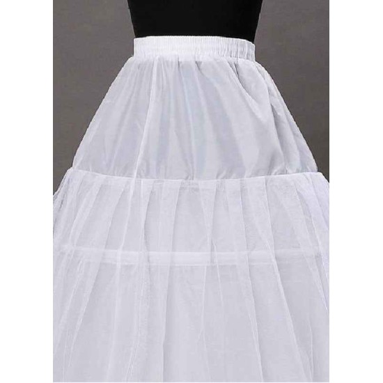 Ivory Taffeta A Line 1 Layer 3 Hoop Wedding Petticoats