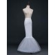 Ivory Tulle Long Mermaid 1 Layer 2 Hoop Wedding Petticoat