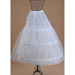 Tulle Ivory A Line Layer 3 Hoop Wedding Petticoat