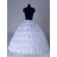 White Long White Full Gown 6 Hoop Bridal Crinoline Slip Wedding Petticoat