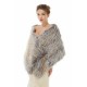 Brown Faux Fur Shawl For Bride For Winter
