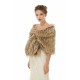 Elegant Brown Faux Fur Wedding Shawl Winter Bridal Covers