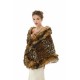Faux Fur Stole Wedding Angora Bridal Leopard Winter Wrap