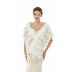Adia - Winter Faux Fur Wedding Wrap