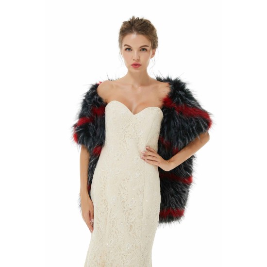 Alexandra- Winter Faux Fur Wedding Wrap