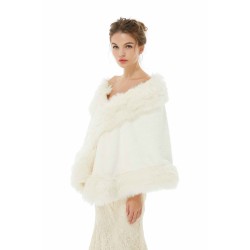 Alis- Winter Faux Fur Wedding Wrap