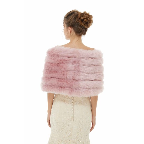 Alyssa- Winter Faux Fur Wedding Wrap