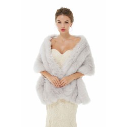 Amelia - Winter Faux Fur Wedding Wrap
