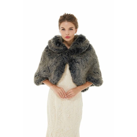 Amey - Winter Faux Fur Wedding Wrap