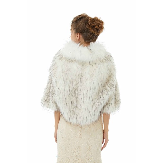 Anastasia - Winter Faux Fur Wedding Wrap