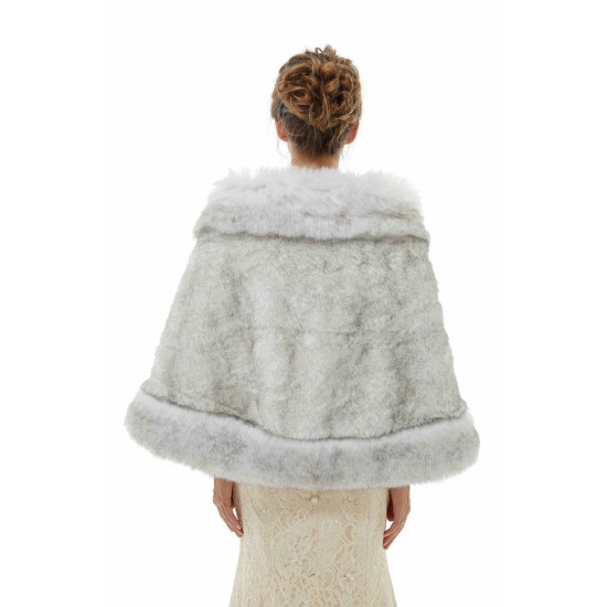 Angelina - Winter Faux Fur Wedding Wrap