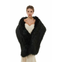 Badra - Winter Faux Fur Wedding Wrap