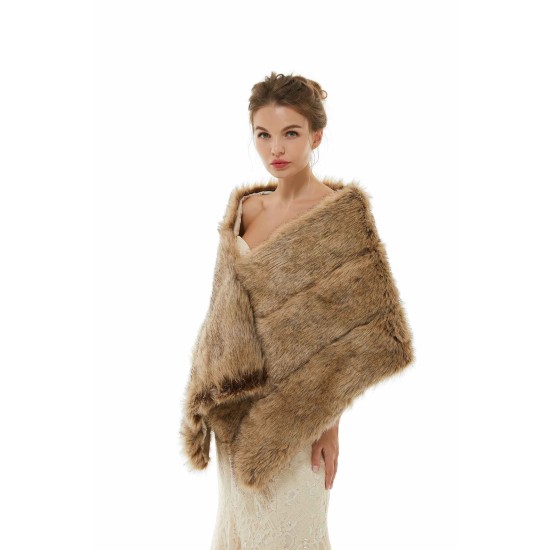 Bency - Winter Faux Fur Wedding Wrap