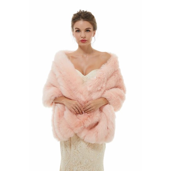 Brianna - Winter Faux Fur Wedding Wrap