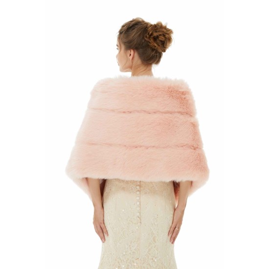 Christina - Winter Faux Fur Wedding Wrap
