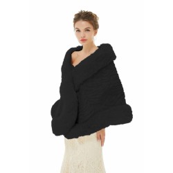 Della - Winter Faux Fur Wedding Wrap