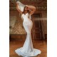 New Arrival White V-Neck Mermaid Long Prom Dress