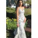 Chic Spaghetti Strap Lace Sleeveless Evening Gown Lace-Up Evening Dress
