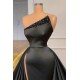 Sexy Black Beadings Prom Dress Long With Split On Sale