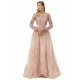 Ballbella Design | Sparkle Beaded Mermaid Long sleeves Prom Dresses with Overskirt