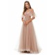Ballbella Design | Sparkle Beaded Cool shoulder A-line Beaded Prom Dresses