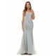 Ballbella Design | Sparkle Silver Mermaid Beaded Cap sleeves Off-the-shoulder Prom Dresses