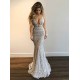 Gorgeous V-Neck Prom Party Gowns| Lace Mermaid Evening Gowns