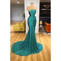 Elegant Strapless Long Mermaid Evening Prom Dress Online
