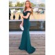 Lace Mermaid Off-the-Shoulder Evening Proms Sheath Party Dresses