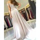 Off-the-Shoulder Lace Prom Dresses On Sale Sheer Tulle Chiffon Long Formal Evening Gowns with Buttons