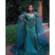 Gorgeous Mermaid Evening Gowns Long Sleeves Appliques Floor Length Cape