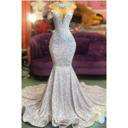 Elegant Sweetheart Mermaid Sparkle Sequin Evening Dresses