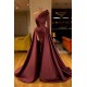 Chic Long Sleeve One Sleeve Evening Dress With Split On Sale