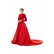 Elegant Long sleeve Sequin Evening Dress with Detachable Skirt | Ballbella Real Shooting