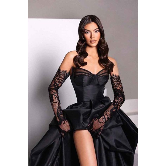 Sexy Black Sweetheart Mermaid Prom Dress Long With Slit Online